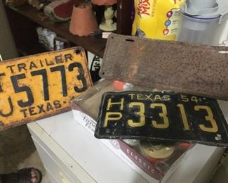 Antique Texas License Plates