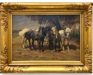 https://www.liveauctioneers.com/item/85207310_georg-wolf-tending-the-horses-oil-on-panel