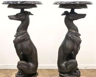 https://www.liveauctioneers.com/item/85207338_pair-bronze-and-marble-whippet-pedestals-after-mene