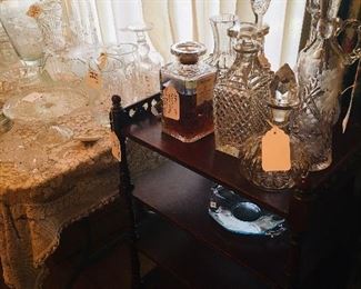 fine liquor and cut crystal decanters