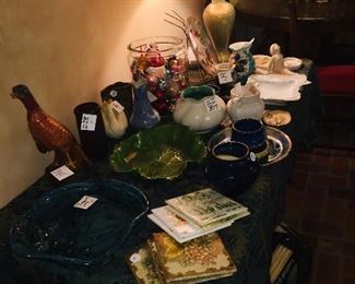 fine lamps, early tiles, pottery, aluminum ware, figureines