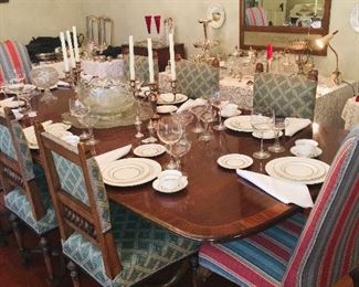 House is filled with fine crystal, sterling silver, beautiful antique china--