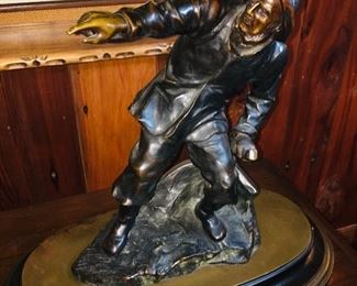 turn of last century large Bronze by noted German sculptor F Brandt