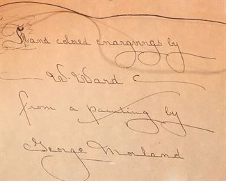 on the back of the original engraving by mid 19th c. engraver William Ward