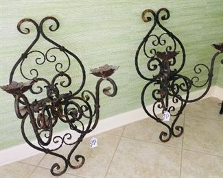 huge cast iron wall sconces
