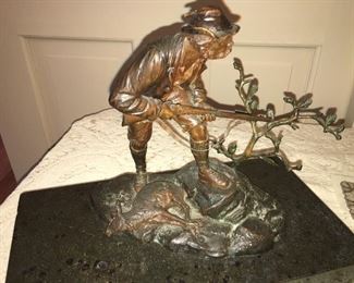 Turn of last century bronze by German artist  R. Hobold