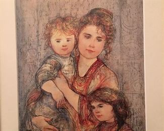 Large signed Edna Hibel “Harmony”