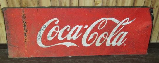 77" Long Metal Coke Sign