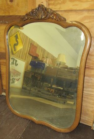 Fancy Oak Wall Mirror