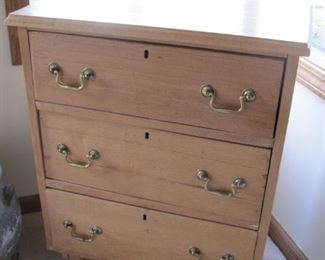 $30 -  3 drawer Oak chest 3' hight