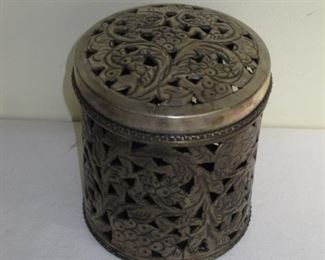 $6 - #25, Pierced Candle Holder 6"