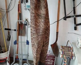 $26 - G125 - Cabela's Insulated Hunting Bib with attached boots, size 13.