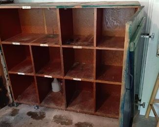 $48 - G141 - Primitive  Storage Cabinet, 45hx50wx16d  All wood.