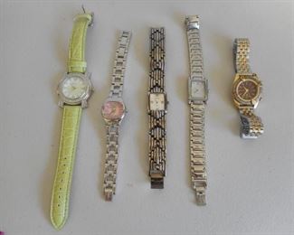 Lot of 5 watches - Fossil, Genevier, Terner, Guess https://ctbids.com/#!/description/share/414039