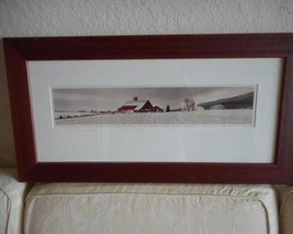 Framed Amish Farm Scene professional numbered Photograph 28 x 14" https://ctbids.com/#!/description/share/414110