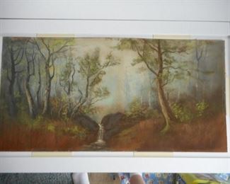 Antique William Henry Chandler original pastel, 1880's/1890's, 23 x 12" https://ctbids.com/#!/description/share/414120