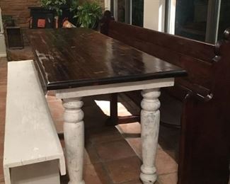 Dining Table , Bench and Church Pew
