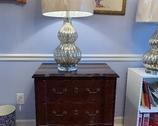 	#4	Laminate cherry look chest with 3 drawers 28"x17"x30"	 $25.00 	