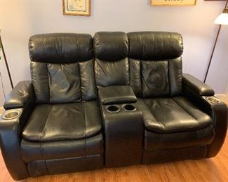 	#15	Leather electric reclining theater love seat - As is	 $200.00 	