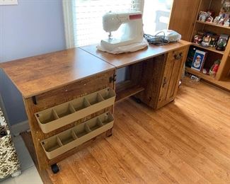 	#26	Laminate sewing cabinet 40"x19.5"x28"	 $40.00 	
	#27	Singer Protégé sewing matching 	 $30.00 	