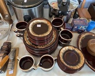 	#28	Phaltzgraff Brown Drip set of 32 pieces	 $20.00 	
