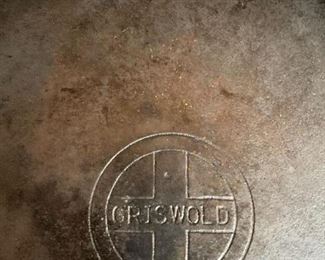  	#33	Griswold #8 cast iron pan	 $40.00 	