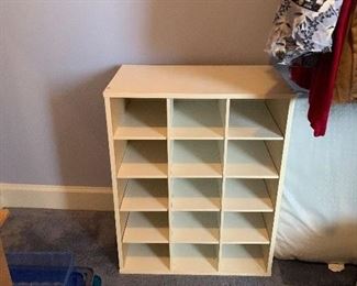 	#43	Laminate shelf 2 with 3 shelves/1 shoe 3@$5 each	 $15.00 	