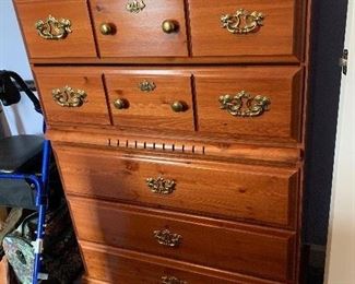 	#53	Pine chest of drawers with 5 drawers 33"x17"x47"	 $100.00 	