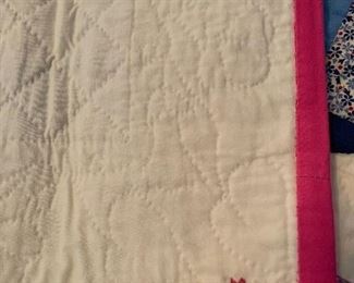 	#55	Handstitched wall hanging quilt- Sun Bonnet Sue  42"x42"	 $40.00 	