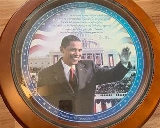 	#64	Presidential side table with seal cover and picture 	 $15.00 	