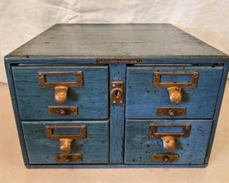 Small 4-Drawer Card Catalog