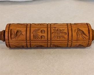  Antique Rolling Pin with Designs
