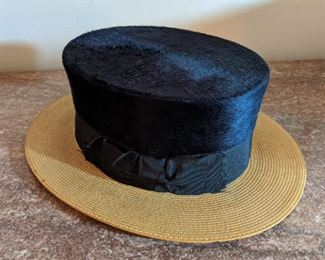 Antique Dobbs 5th Ave. Gibson Girl Straw Hat