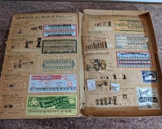 Antique Newey's Hooks and Eyes Sample Book