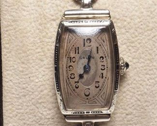 Gruen Ladies Art Deco 14K Gold Watch