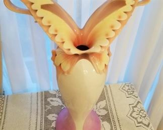 #15  Tall Franz Papillon Butterfly Spread Wings Vase  $95