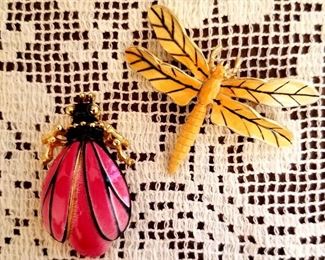 #22 Two Vintage Insect Pins $28
