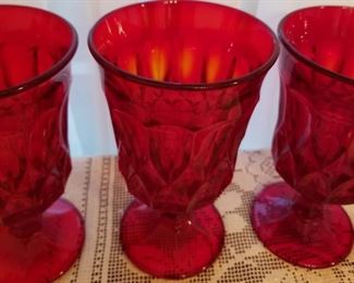 #29 Noritake Perspective Red Amberina 4 Goblets  $45