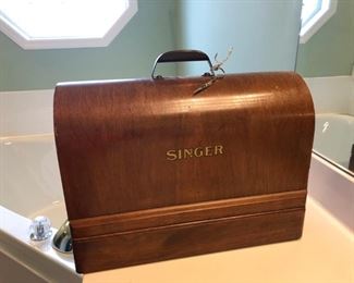 Singer Sewing Machine in Wooden Case - $150