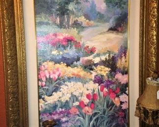 Framed floral art