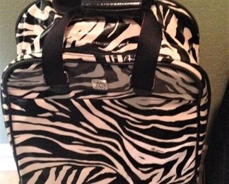 Zebra  print fabric luggage