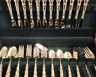 Brand new set of Classic Rose silverware ---- 69 pieces (Case sold separately.)
