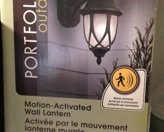 New Portfolio Outdoor Motion-Activated Wall Lantern