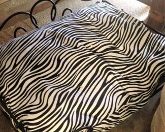 Zebra print dog bed