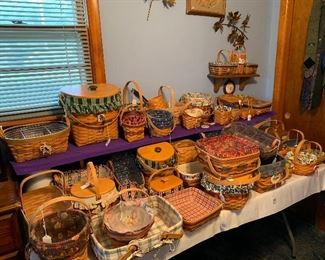 Large assortment of Longaberger Baskets! Christmas, Horizon of Hope, Mother’s Day, May Baskets and lots more! 