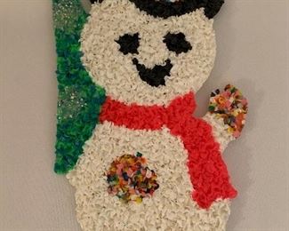Plastic popcorn Frosty the Snowman