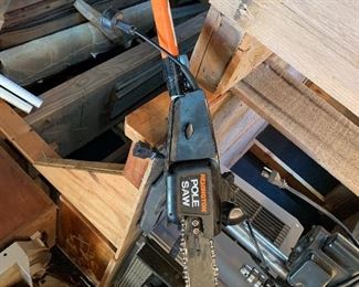 Remington electric pole saw, Not shown Remington electric chainsaw