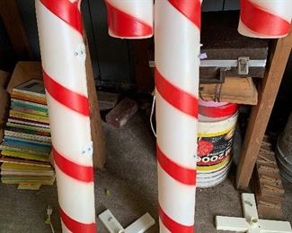 Blow mold candy canes