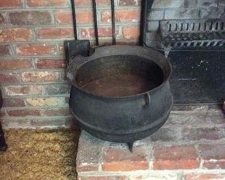 Large Cast Iron Cauldron Pot