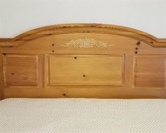 Queen knotty pine headboard and footboard and side frame pieces